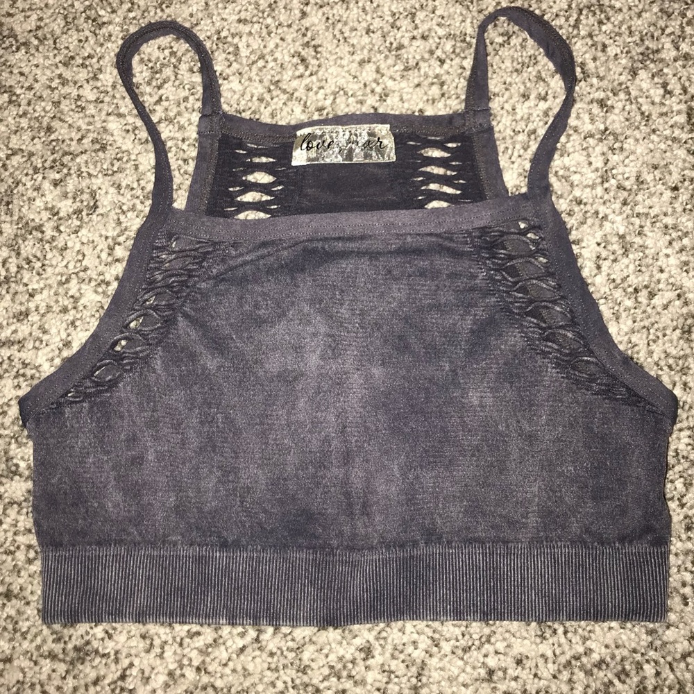 LF Laser cut bralette NWOT